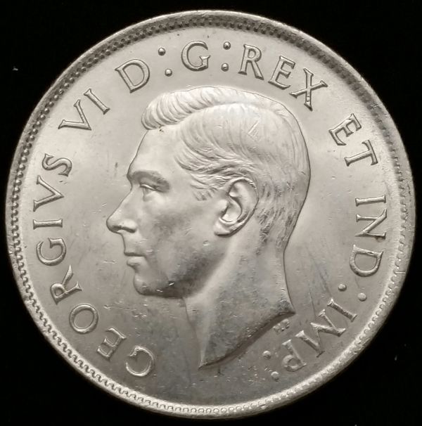 1943-Canadian-50-Cent-3/3-Far
